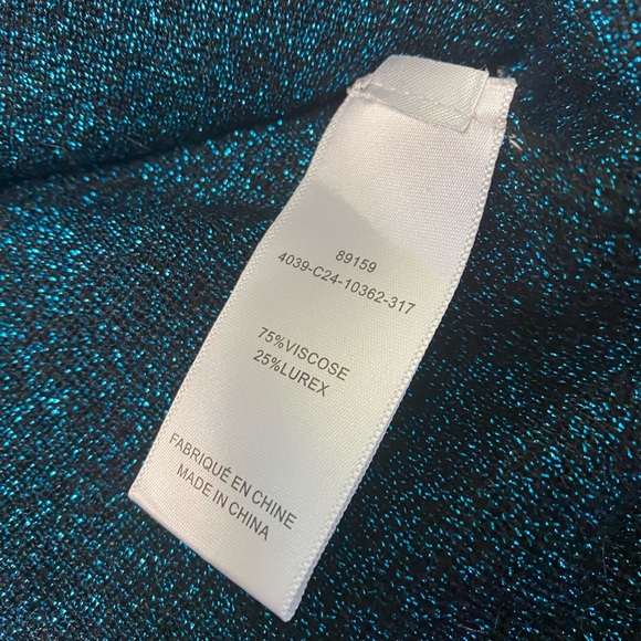 Women's Laura Petite Blue & Black Sweater Size M - Picture 6 of 8